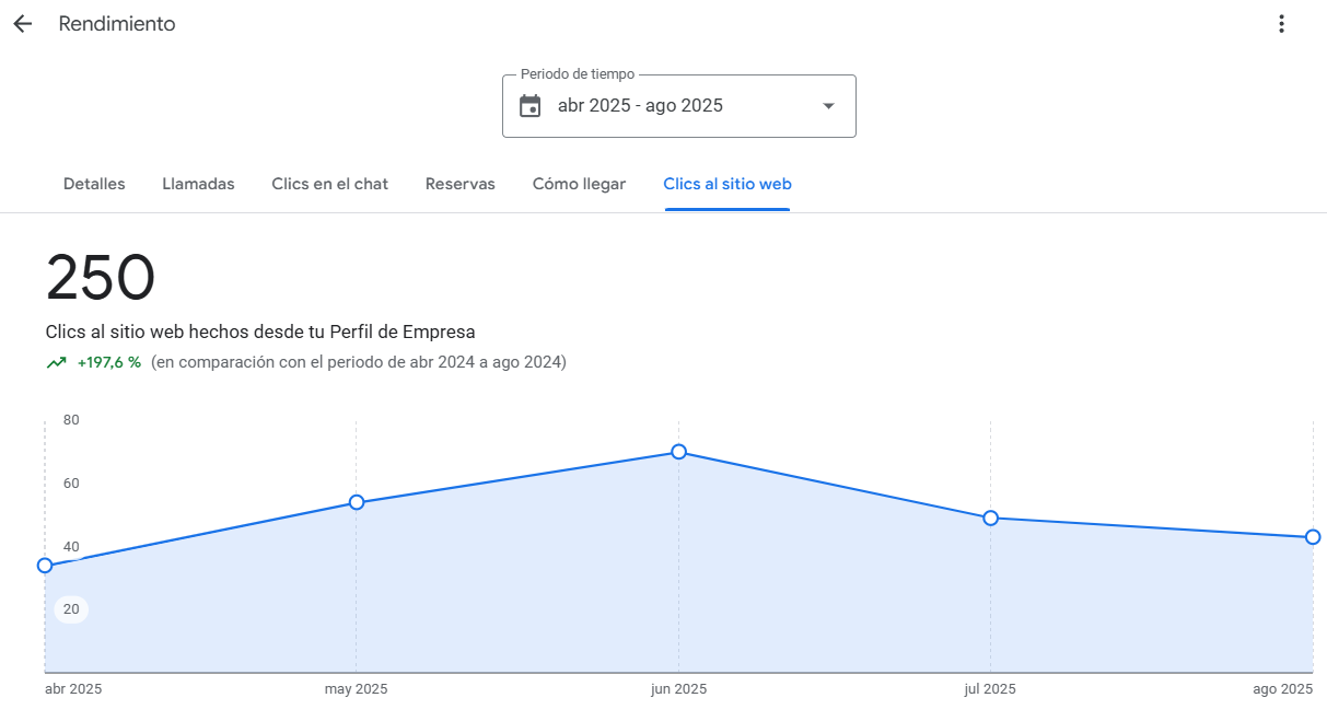 Tráfico orgánico Google Analytics